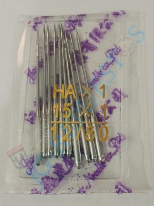 PAÑOS DE AGUJA HAX1,  #80-12 (DOMESTICA RECTA, ZIGZAG) -01512