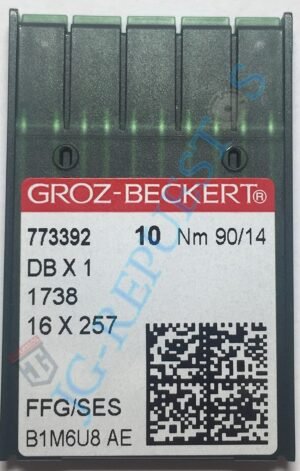 PAÑO AGUJA CABO FINO PARA MAQUINA DE COSER RECTA INDUSTRIAL #90/14  DBX1  -01714