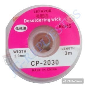 Cinta trenzada de malla desoldadora/ chupa estaño, punto de soldadura de cobre, removedor de alambre, mecha de soldadura, cable de plomo de estaño, fundente para soldar, grosor:2,mm  largo: 3m-0657