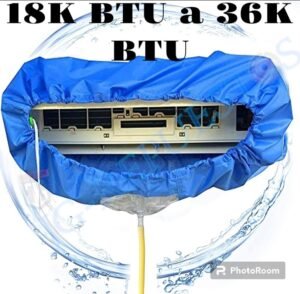 CUBIERTA MEDIANO, 18K BTU A 36K BTU, DIAMETRO MAXIMO 3.2 MTS, INCLUYE BOQUILLA DESAGUE, COLOR AZUL IMPERMEABLE LIMPIEZA AIRE ACONDICIONADO -A109