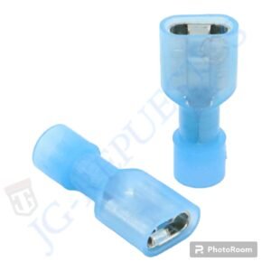 TERMINAL FORRADO RIEL AZUL 6MM TIPO HEMBRA CON FORRO  -23909