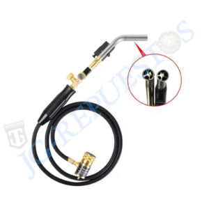 1000037915.png Antorcha/Sopletede soldadura de gas Mapp doble Antorcha de soldadura de chorros de llama doble 3600 ° Pistola de soldadura de propano F con encendido electrónico -0849