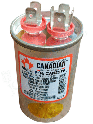 CAPACITOR 7.5UF 450VAC CANADIAN AIRE ACONDICIONADO TODAS LAS MARCAS -A275