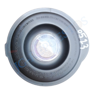 TAPA REDONDA NEGRA CON MINI TAPA TRANSPARENTE PARA LICUADORA HAMILTON , UMCO ETC. -0523