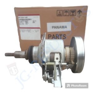 TRANSMISIÓN ORIGINAL LAVADORA LG EN CAJA ORIGINAL, PARA LG-INVERTER, EJE ESTRIADO CORTO, 2 PIÑONES, ROSCA DELGADA, POLEA LISA SIN RANURA LA400LG