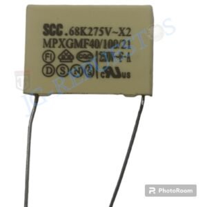 Condensador de película de polipropileno, condensador de corrección X2 0.68uF 275VAC 22.5mm -0727