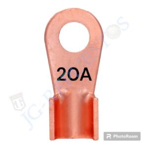 Conector de Cable de nariz abierta de cobre tipo OT, 20A, Conector de Terminal de cable de anillo de prensado -0738