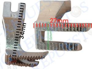 PIE PRENSATELA 2 JT-0303, U192 PARA MAQUINA DE COSER RECTA INDUSTRIAL PESADO 1 AGUJA DOBLE ARRASTRE-0876