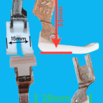 PIE T35W TEFLON BLANCO 15MM MAQUINA DE COSER RECTA INDUSTRIAL  -0833