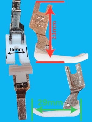 PIE T35W TEFLON BLANCO 15MM MAQUINA DE COSER RECTA INDUSTRIAL  -0833