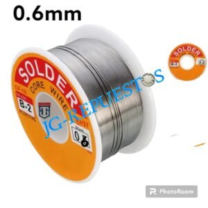 1000198441.jpg ALAMBRE DE SOLDADURA DE 100G, 0,6 MM, FLUJO 63/37, 45 PIES, ALAMBRE DE ESTAÑO, 0484