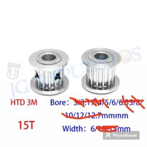 Htd 3M 15 dientes, agujero de la rueda 5.7mm, de la correa de tiempo 7mm, ancho de banda 13.6mm, 15 dientes de engranajes t rueda síncrona -0585