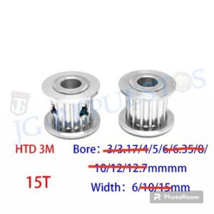 Htd 3M 15 dientes, agujero de la rueda4.8mm, de la correa de tiempo 6mm, ancho de banda 13.4mm, 15 dientes de engranajes t rueda síncrona -0586