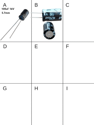CAPACITOR/CONDENSADOR ELECTROLITICO 16V 470, 100 UF -0488