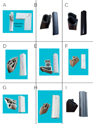 MODELOS DE CAUCHO/EMPAQUE PARA REFRIGERADORAS, VITRINAS, CONGELADORES ETC -0790