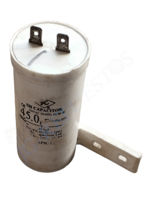 CAPACITOR DE MARCHA 45UF A 250VAC LAVADORA MABE - GENERAL ELECTRIC - WHIRLPOOL - ELECTROLUX  -LA245