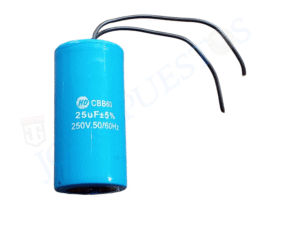 CAPACITOR 25UF+-5%  AZUL PARA MOTOR MAQUINA DE COSER (INDUSTRIAL) -0102