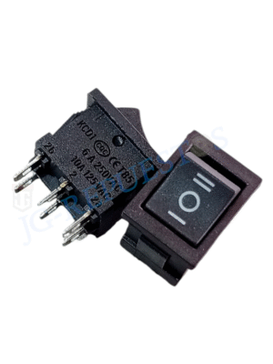 LLAVE SWITCH ROCKER 3 POSICIONES 6 PIN 20A/125V 30X25MM SIZE NEGRO -0793