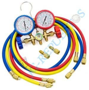 JUEGO MANOMETRO R410A, R22, R134A, R404A PEN REFRIGERADORA TODAS LAS MARCAS 12355