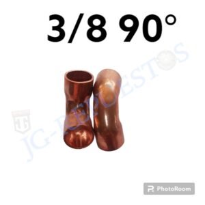 CODO 3/8 AIRE ACONDICIONADO DE COBRE DE 90 GRADOS -A28