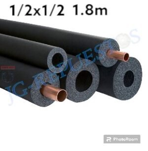 RUBATEX AIRE ACONDICIONADO 1/2X1/2 LARGO: 6 PIES O 1.8M (TODAS LAS MARCAS) A46