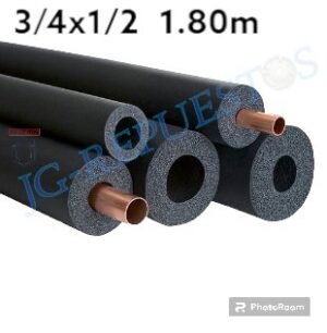 RUBATEX AIRE ACONDICIONADO 3/4X1/2 LARGO 6 PIES, 1.80M A134