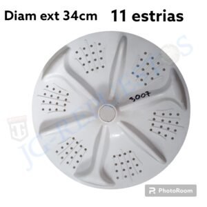 29353.jpg AGITADOR PLANO LAVADORA FRIGIDAIRE - ELECTROLUX 11 ESTRÍAS DIÁMETRO: 34CM 3007