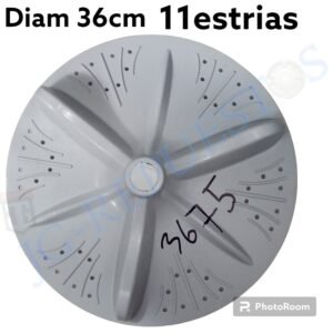 29362.jpg AGITADOR PLANO LAVADORA PEQUEÑO 11 ESTRIAS DIAMETRO=36CM 3675