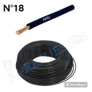 CABLE FLEXIBLE #18 COLOR NEGRO X METRO(LAVADORAS, COCINAS Y OTRAS) 0416NEG
