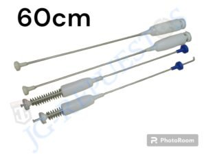 KIT BARRA SUSPENSION LAVADORA DAEWOO - LG PAQUETE DE 4, CON CUBIERTA, LARGO 60 CM, CON GANCHO, DIAM VARILLA 6MM LA190EMP2