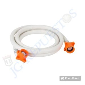 MANGUERA LAVADORA EN "L" CON EMPAQUE PARA CADA LADO ROSCA LLAVE ECUATORIANA ENTRADAROJO AGUA FRIA LARGO:1,50M -3267RO