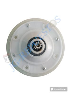 TRASMISION LAVADORA ASIATICA AZUL 10 ESTRIAS ARRIVA CUADRADO Y ROSCA ABAJO C/ POLEA PEQUEÑA 4 HUECOS  251