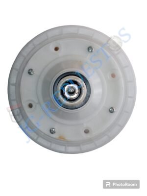 TRASMISIÓN LAVADORA ASIÁTICA CUADRADO ARRIBA 4_5CM_ CUADRADO Y ROSCA ABAJO_ 4 HUECOS CON POLEA GRANDE (MABE) 3149