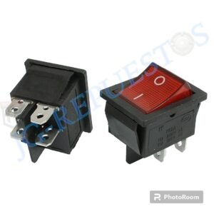 INTERRUPTOR ENCENDIDO Y APAGADO CORTAPICOS BASCULANTE_ LUZ ROJA 16A 250 VAC / 20A 125 VAC F69