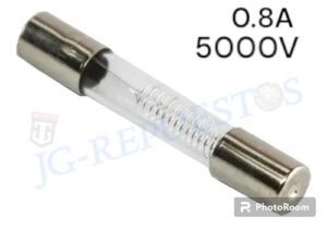 Fusible especial de alta presión para horno microondas, 6x40mm,   0,8a,  Fusible de tubo de vidrio, 5000V, 700mA, 6x40mm, 5kV  0601