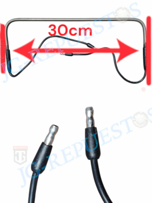 RESISTENCIA/NIQUELINA 30CM CON CABLE, TERMINAL REDONDO PARA REFRIGERADORA  0940