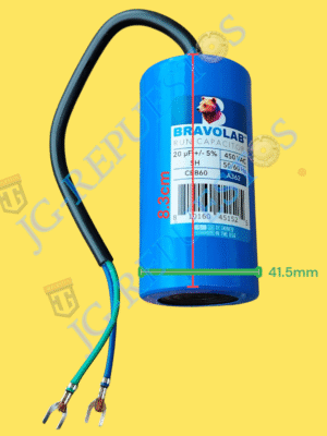 CAPACITOR DE ARRANQUE 20UF A 450VAC AIRE ACONDICIONADO TODAS LAS MARCAS A362